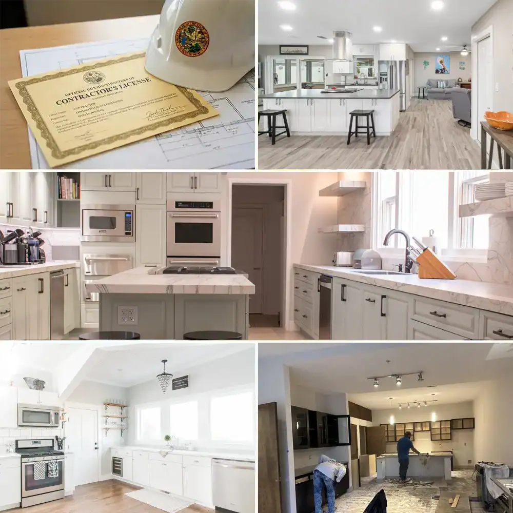 Completed kitchen remodeling project in St. Petersburg with custom finishes