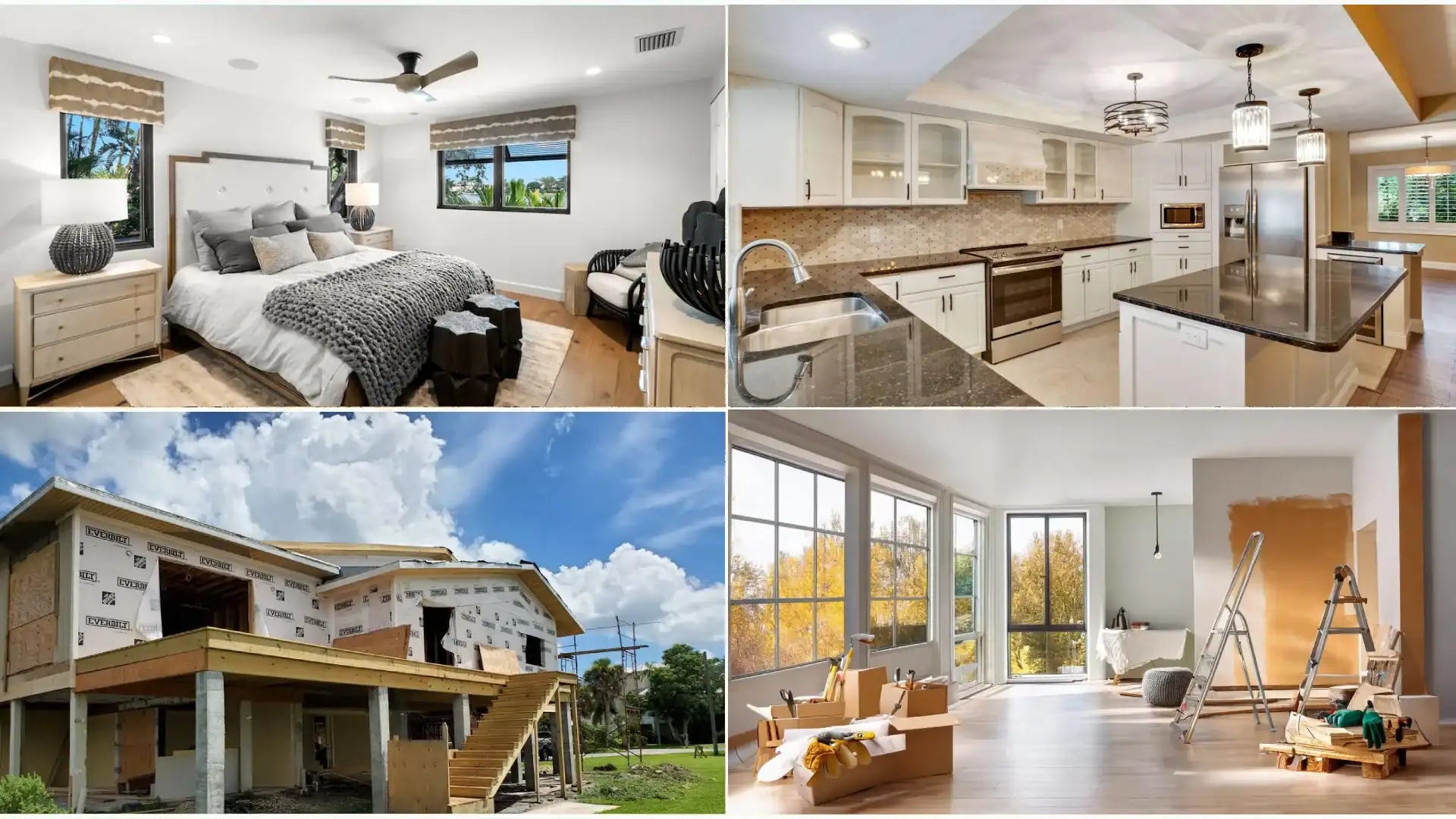 Interior home renovation projects in St. Petersburg, Florida showing updated living spaces