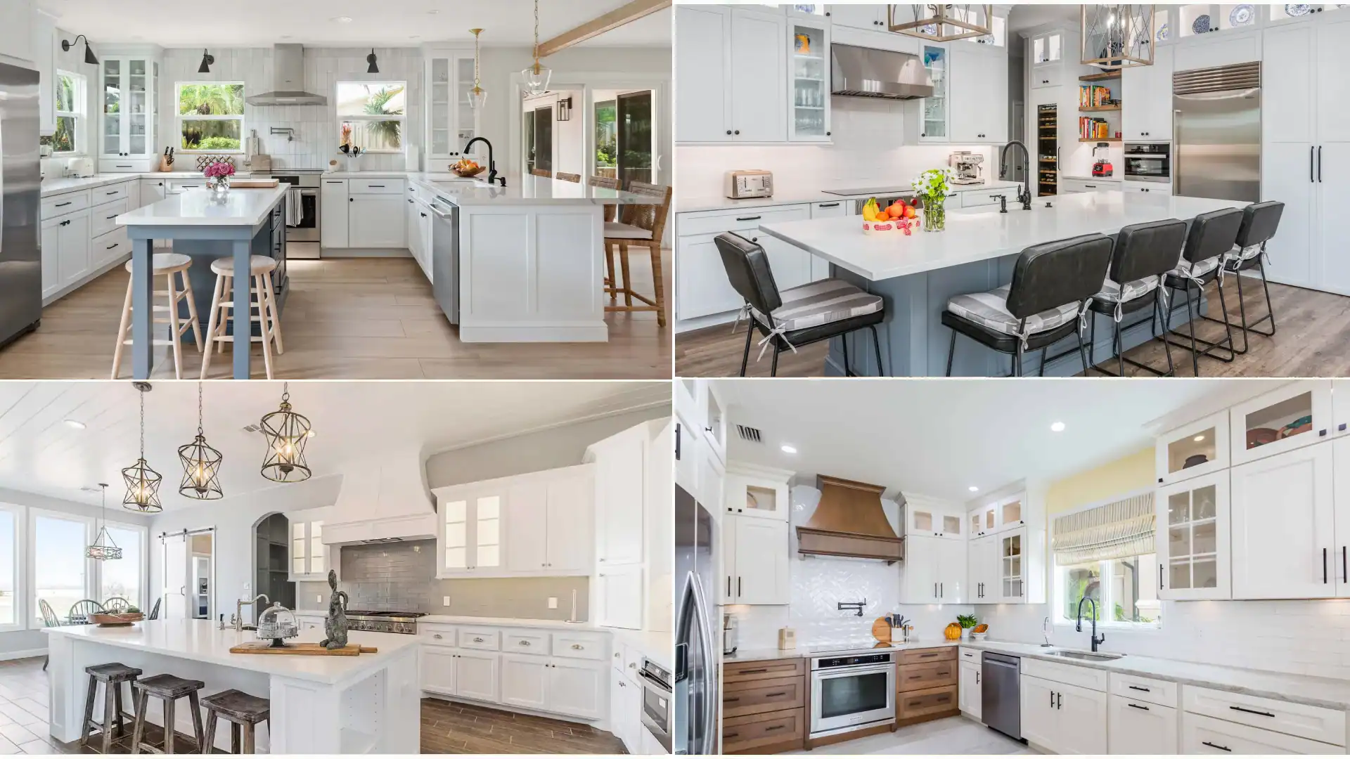 Kitchen remodeling projects in St. Petersburg, Florida showing updated layouts, cabinetry, and finishes